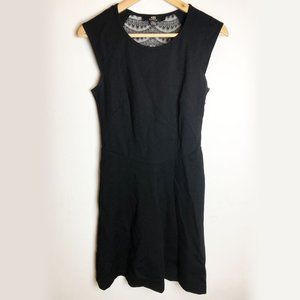 ABS Sheer Lace-Back Black Cocktail Dress